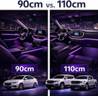 KENANEK Ambient Lighting Car Interior LED Strip Lights 18-in-1, 43.31inch Acrylic Dreamcolor Car Ambient Lighting Kit with Music Sync, APP Control, Interior LED Lighting for Cars SUVs Trucks