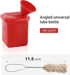 Calvana Ultra-Durable Angled Tire Lube Bucket Kit with 3 Lube Swabs for Coats Center Post Changers - 11.5" Length, 1.25 Quart Capacity