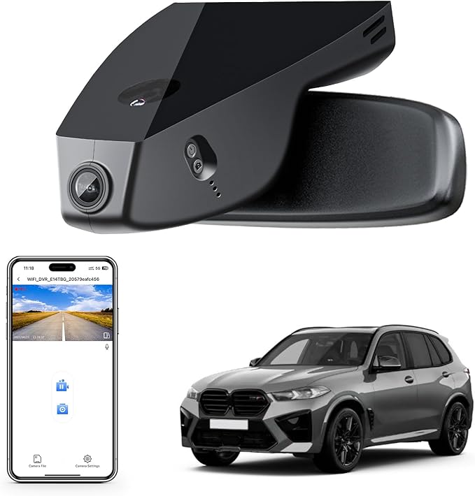 Mangoal 4K Dash Cam for BMW X5 Gen4 G05 F95 2019 2020 2021 2022 2023(Model A), X5 M M50i xDrive50i sDrive40i xDrive40i OEM Style, 2160P UHD Video, WiFi & APP, 64GB Card