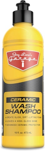Jay Leno's Garage Ceramic Wash Shampoo Car Wash Soap with SiO2 Ceramic Protection High Foaming Gloss Enhancer Water Beading for Coated and Non Coated Vehicles (16 OZ)