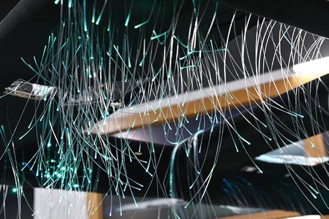AKEPO PMMA END Glow Fiber Optic Light Cable 100pcs Ф0.03in(0.75mm) 6.5ft/2m for LED Star Ceiling Sky Light Kit and Fibre Optical Lighting Decoration (Without Light Source)