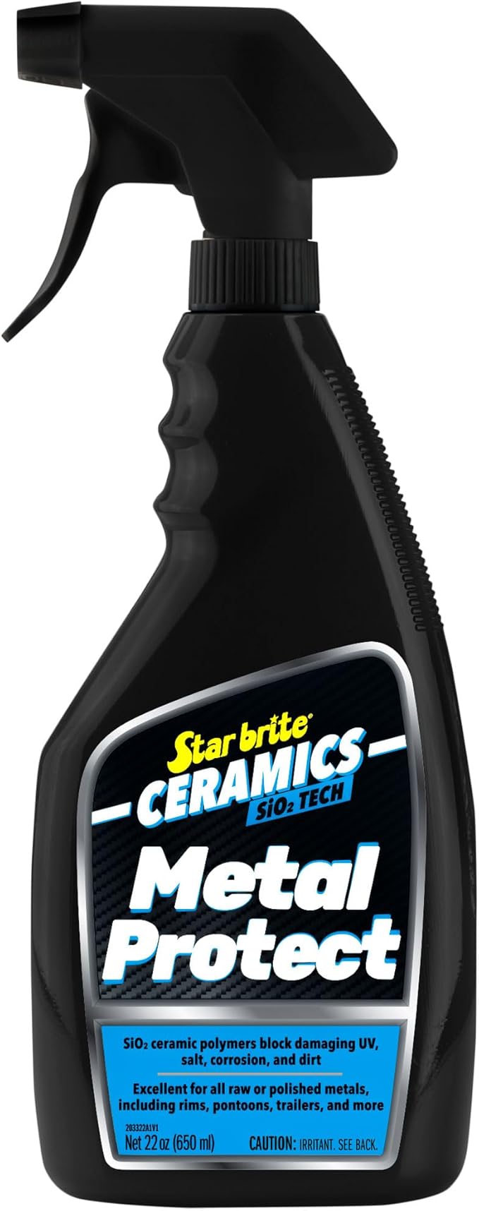 STAR BRITE Ceramics Metal Protect - SiO2 Polymer Protection - Durable Barrier Against Corrosion, Pitting, Salt Damage for Pontoons, Trailers, Towers 22 oz Spray (203322)