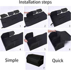 2Pack Leather Trunk Organizer for SUV & Sedans - Extra Large Foldable Car Storage Box with Lid, Adjustable Removable Dividers and Carry Handle, Collapsible Auto Cargo Organizer Black