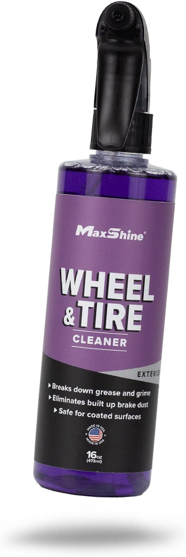 Maxshine 16oz Wheel & Tire Cleaner – Removes Dirt & Contaminants from Wheels, Tires & Brakes – Safe on All Rim Finishes – Ideal for Cars, Trucks & SUVs – Detailing Accessory