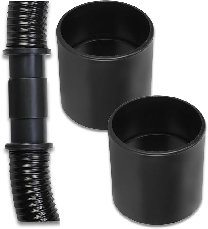 2-Pack 2.5" Vacuum Hose Coupling Connector – Wet Dry Vac Hose Adapter Compatible with Shop Vac, Craftsman & More– Extend Vacuum Reach by Joining 2 Hoses