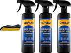 Sopami Car Coating Spray, Quick Effect Coating Agent, Car Scratch Wax Polish Spray Waterless Wash, Quickly Coat Car Wax, Oil Film Emulsion Glass Cleaner with towel for All Car