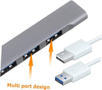 TEHAUX USB Hub Splitter Laptop USB Expander Charging for Desktop Car Gaming Travel Accessories