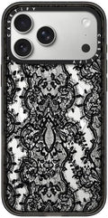 CASETiFY Impact iPhone 17 Pro Max Case [Slim/Compatible with Magsafe / 8.2 ft. 4X Military Grade Drop Protection] - Lace Pattern - Clear Black