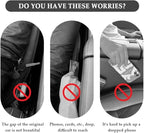 IHOTDER 2PCS Car Seat Gap Filler,Super Flexible Car Side Seat Gap Filler CCar interior Accessories,Universal Car Organizer Between Seats for Tightly Filling Seat Gaps(Carbon Fiber/2PCS)…