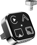 2026 4 in 1 Mini Wireless CarPlay Android Auto Adapter, Support AirPlay MirrorLink, Convert Wired to Wireless, Auto Connect for Daily Commute, Plug and Play Dongle (Silver)