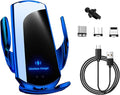 Ohleats Wireless Car Charger Mount, 15W Automotive Electric Wireless Charger Holder, Car Air Vent Mount Bracket Fast Charging for Most Smartphone, Universal Car Accessories (Blue)