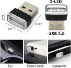 iJDMTOY Amber Yellow USB Plug-in Miniature/Nano LED Car Interior Ambient Accent Lighting Kit