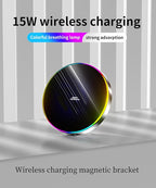 Car Phone Holder for Kia Seltos 2024 2025 Accessories Apply to 8/10.25 Inch Touchscreen 15W Fast Wireless Charger Screen Fixed Clip HandsFree Cell Phone Mount 360° Rotation