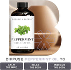 Brooklyn Botany Peppermint Essential Oil - Huge 4 Fl Oz - 100% Pure and Natural - Premium Grade with Dropper - for Aromatherapy and Diffuser
