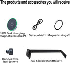 Car Phone Mount for 2020-2025 Toyota Highlander Accessories, Apply to 8 Inch Touch Screen, 15W Fast Wireless Charger Screen Fixed Clip Cell Phone Automobile Cradles Hands-Free