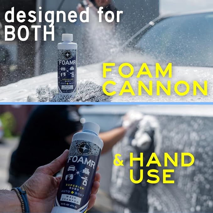 COLLINITE No. 83 Foamr Car Wash Shampoo – Super High Suds & High Foam pH Balanced Formula Loosens Dirt, Grime & Scum. Safe over Wax, Sealant, Ceramic, & PPF for both Foam Cannon & Bucket Use