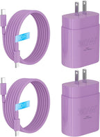 iPhone 17 16 15 Charger Fast Charging 10FT Cable, 30W USB C Charger Block for i Phone 15 16 16e 17 Air Plus Pro Max/iPad Pro/AirPods, PD USBC Power Adapter Wall Plug & Type C to C Cord (Purple, 10FT)