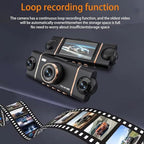 4 Channel Dash Cam for Cars Front Rear Inside & Left Right,360° Dash Cam Front Rear Inside & Left Right, 4K+1080P*3 FHD Car Camera, 5GHz WiFi & App Control,24H Parking Mode,G-Sensor,Loop Recording
