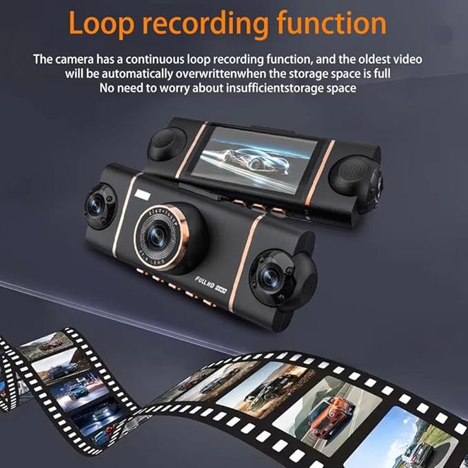 4 Channel Dash Cam for Cars Front Rear Inside & Left Right,360° Dash Cam Front Rear Inside & Left Right, 4K+1080P*3 FHD Car Camera, 5GHz WiFi & App Control,24H Parking Mode,G-Sensor,Loop Recording