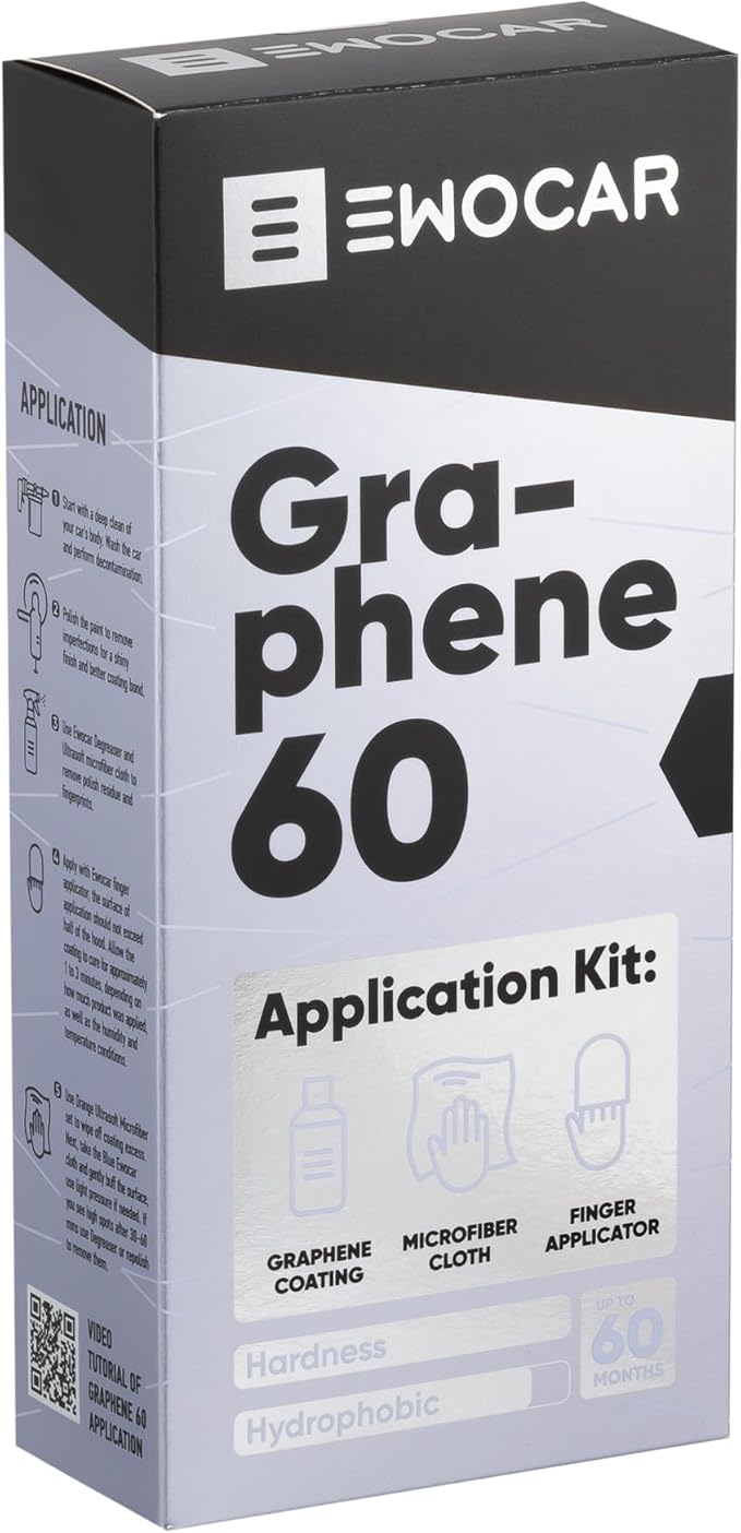 Graphene Ceramic Coating Set – Complete Car Paint Protection Kit with Hydrophobic Barrier, UV Resistance & Professional Mirror Gloss Finish