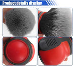 2PCS Car Detailing Brushes, Ultra Soft Bristles Dusting Brushes with Storage Rack, Curveball XL Synthetic Brushes, Covers Large Area Cleaning Tool for Inside or Outside Vehicles (Red)