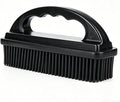 Rubber Pet Hair Removal Brush Lint & Cat Dog Hair Remover Brush Pet Silicone Lint and Debris Remover for Cleaning, Grooming, Home,Black