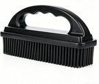 Rubber Pet Hair Removal Brush Lint & Cat Dog Hair Remover Brush Pet Silicone Lint and Debris Remover for Cleaning, Grooming, Home,Black