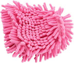 uxcell Car Cleaning Washing Microfiber Mitten Glove Pink
