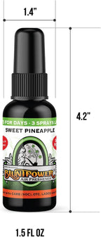 BluntPower (Sweet Pineapple, 1 Pack) Concentrated Air Freshener for Room and Car Spray - Oil-Based Diffuser Spray Bottle - Long-Lasting Bathroom Spray, Car Freshener, & Odor Eliminator Spray