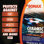 SONAX Spray Ceramic Combo | High-Performance Ceramic Coating for Paint Protection | Hydrophobic Water Repellent, Long-Lasting Shine & Scratch Resistance | Son-SPRCER-KIT