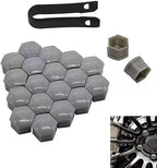 20 Pcs Wheel Nut Covers for Honda Pilot 2025 2024 2023, Hex Lug Nut Caps Waterproof Protective PP Plastic Auto Hub Screw Protector Accessories,Grey-21mm
