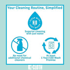 E-Cloth Windshield Haze Eraser - Interior Windshield & Car Window Cleaner Tool, Keeps Mirrors Clean, Spot Washes Inside Glass, Car Cleaning Supplies, Microfiber Sponge, Streak Free Finish - 2 Pack