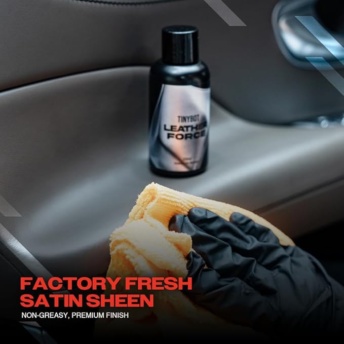 Tinybot Leather Force Ceramic Coating - Safe for All Types of Leather- Chemical & Stain Resistant, UV Protection -Ultimate Nano-Ceramic Protection & Hydrophobicity -Repels Liquids, Dirt & Grime-1.6 oz