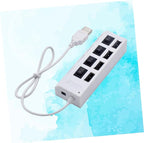 HOMSFOU 3pcs USB Hub Port Splitter Independent Compact USB Device Connector for Laptop and Travel Versatile White Design for Use