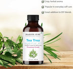 Majestic Pure Essential Oil with Glass Dropper - 100% Pure and Natural - Essential Oils for Diffuser, Aromatherapy, Soap and Candle Making, Tea Tree Essential Oil, Tea Tree Oil, 1 Fl Oz