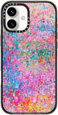 CASETiFY Impact Case for iPhone 16 Plus [Slim / 8.2 ft. 4X Military Grade Drop Protection/Compatible with Magsafe] - My Neon Summer - Clear Black