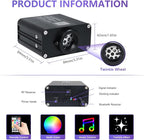 16W Car Home Starlight Headliner Kit, Twinkle & Sound Activate RGBW Fiber Optic Lights with APP & Remote Control, Star Lights for Ceiling Decoration, 550 pcs 9.8ft