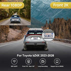 Fitcamx Front 2K+Rear 1080P Dash Cam Adapts for Toyota bZ4X 2023-2026 XLE Plus Limited Nightshade, Integrated OEM Look, Dual HD Video, WiFi & APP, Loop Recording, G-Sensor, Easy to Set, 64GB Card