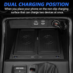 Wireless Car Charger for Honda CRV 2023 2024 2025, Dual Wireless Fast Phone Charging Pad for 6th Gen Honda CR-V LX EX Sport Hybrid Center Console Panel Interior Accessories Upgrades