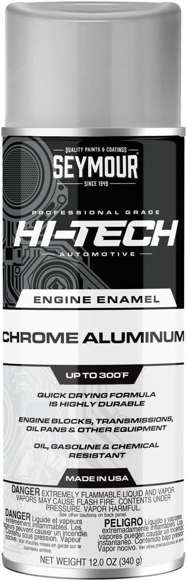 Seymour EN-41 Hi-Tech Engine Spray Paint, Chrome Aluminum 12 Ounce (Pack of 1)