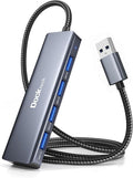 USB Hub, Dockteck 4-Port USB 3.0 Splitter, Aluminum 2ft USB Extender Compatible with MacBook,XPS, Surface Pro,Mac mini/Pro, iMac, Mouse, Keyboard, Flash Drive, HDD,Camera, and More