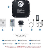 AKEPO 50W RGBW Twinkle Fiber Optic Light Engine, Twinkle + DMX Function + 28-Key Remote for Home Fiber Optic Star