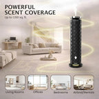 Essential Oil Diffuser Bundle - Cordless Waterless Diffuser for Home, Office, Car, Bathroom – USB Rechargeable Remote Control Portable Nebulizer Aromatherapy Diffusers – 1,100Sq. Ft. Coverage