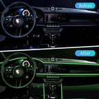 EL Wire LED Strip Lights, USB Auto Neon Light Strip with Sewing Edge, 16FT Electroluminescent Car Ambient Lighting Kit with Fuse Protection, Green