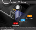 LIHAN Multi USB Cigarette Lighter Adapter, Car Charger Socket Splitter with 3 USB Ports, 12V/24V Outlet Plug Voltage Meter,Compatible for iPhone,iPad, Samsung Galaxy, LG, Google