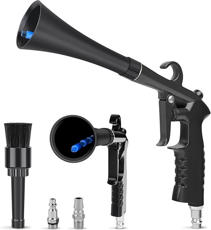 Car Cleaning Gun Detailing Interior Dryer Air Blow Gun, High Pressure Blower Gun, Car Detailing Kit Interior Cleaner, Car Detailing Tools for Car Quickly Blasts Dirt and Dust Works with Air