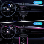 EL Wire LED Strip Lights, USB Auto Neon Light Strip with Sewing Edge, 16FT Electroluminescent Car Ambient Lighting Kit with Fuse Protection, Car Decoration Accessory (Purple/16FT)
