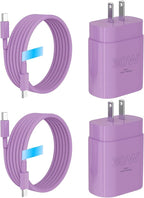 iPhone 17 16 15 Charger Fast Charging 10FT Cable, 30W USB C Charger Block for i Phone 15 16 16e 17 Air Plus Pro Max/iPad Pro/AirPods, PD USBC Power Adapter Wall Plug & Type C to C Cord (Purple, 10FT)