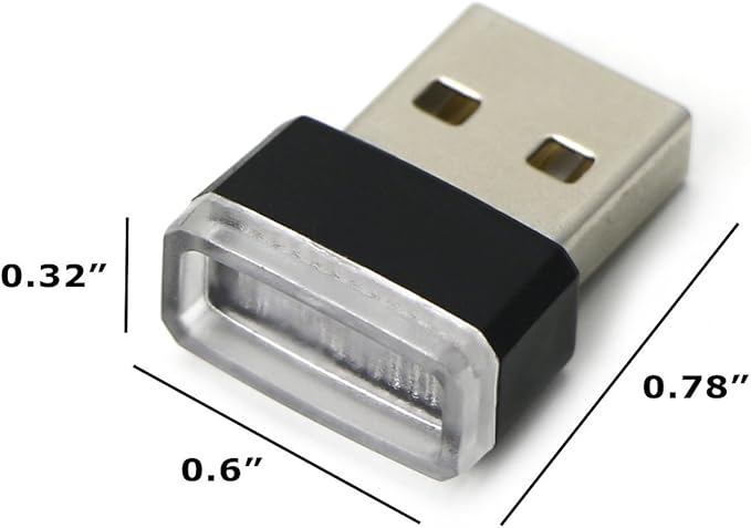 iJDMTOY Xenon White USB Plug-in Miniature/Nano LED Car Interior Ambient Accent Lighting Kit
