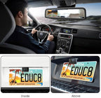 Backup Camera for car 1080P HD Wired Kit, Continuous or Reverse Viewing, 4.3'' Clip-on Mirror Monitor with Waterproof Night Vision Car Rear View License Plate Camera for Car Pickup Truck SUV Trailer